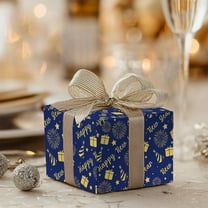 Kugisaki Merry Christmas Wrapping Paper 3 Sheets, Premium Matte Gift Wrap, 27.6” x 19.7” Per Sheet, Christmas Elements, Xmas Party Holiday Wedding Birthday Gift Wrap