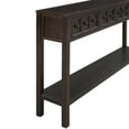 thumbnail image 2 of Table Console Rustique pour Entrée, Table de Sofa de 60 Pouces de Long avec Deux Tiroirs de Tailles Différentes et Tablette Inférieure pour Rangement (Espresso), 2 of 21
