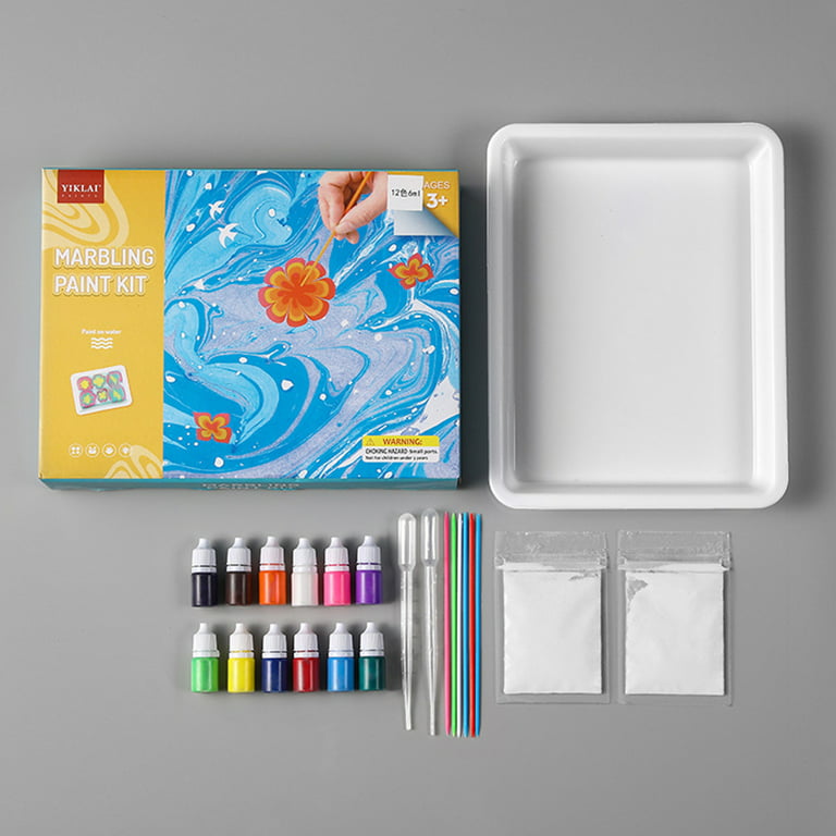 Hiwawind Water Marbling Paint Art Kit for Kids - Art Supplies for Kids  9-12, Arts & Crafts for Girls Kids 8-12, Ideal Gifts for 6 7 8 9 10 11 12  Year