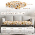 thumbnail image 6 of TSOVTHRID Yellow Floral White Print Couch Cushion Covers for Sofa, Stretch Luxury Sofa Slipcovers Universal Cushion Protector Washable Non Slip Couch Seat Cover for Pets, 24x24 Inch, 6 of 7