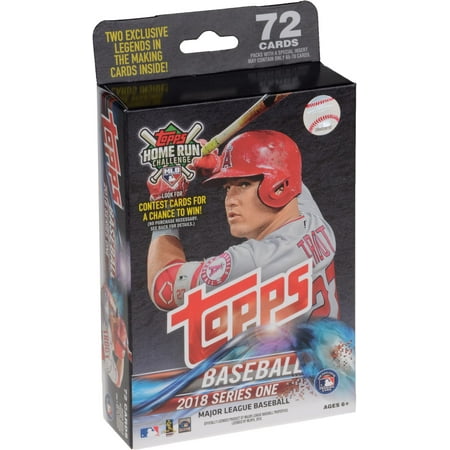 - 2018 Topps Baseball Series 1 Retail Factory Sealed 72 Card Hanger Pack