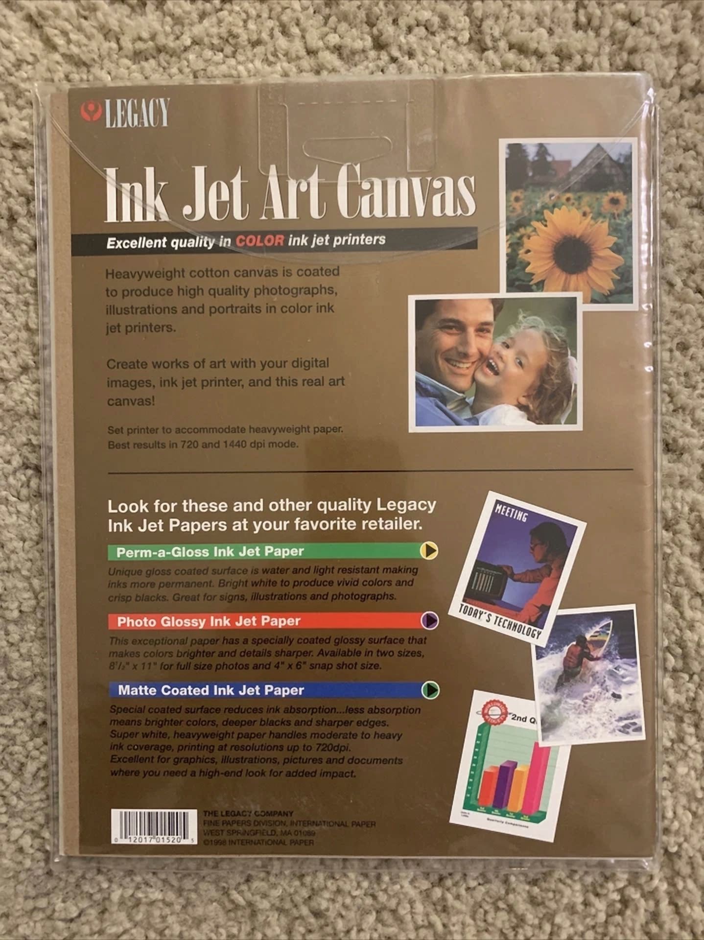 BUTTERFLY- Ink Jet Coated Cotton Canvas 8.5”X 11” 5 Sheets By Legacy