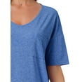 thumbnail image 5 of INSPIRE CHIC Women's T-shirt Nightgown V Neck Sleepshirts Comfy Oversized Nightshirt S Blue, 5 of 6