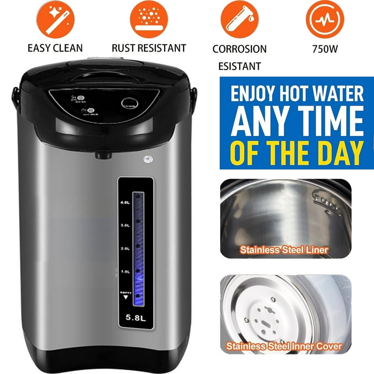 FAMKIT Water Boiler 5.8L Electric Hot Water Pot with Manual Auto Dispense Kettle Warmer Hot Water Dispenser Countertop Water Heater Instant