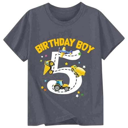 Likimi Toddler Girls Boys T Shirt Short Sleeved Letter Print Crew Neck Summer Breathable Soft Tee Gray Size 0-1 Years