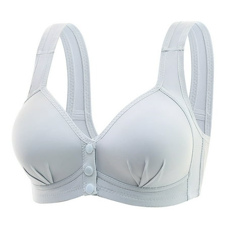 p Women s Front Side Buckle Sports Bras Pack Lace Edge without Steel Strapless Bra Ring Seamless Gathering Bras Bulk Adjustment Yoga Sleep ceangrtro Grey (3Packs) Grey (3Packs)