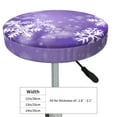 thumbnail image 4 of Bingfone Snowflakes Padded Round Bar Stool Cover Cushion with Elastic Fabric Round Chair Seat - Snowflakes, 4 of 7