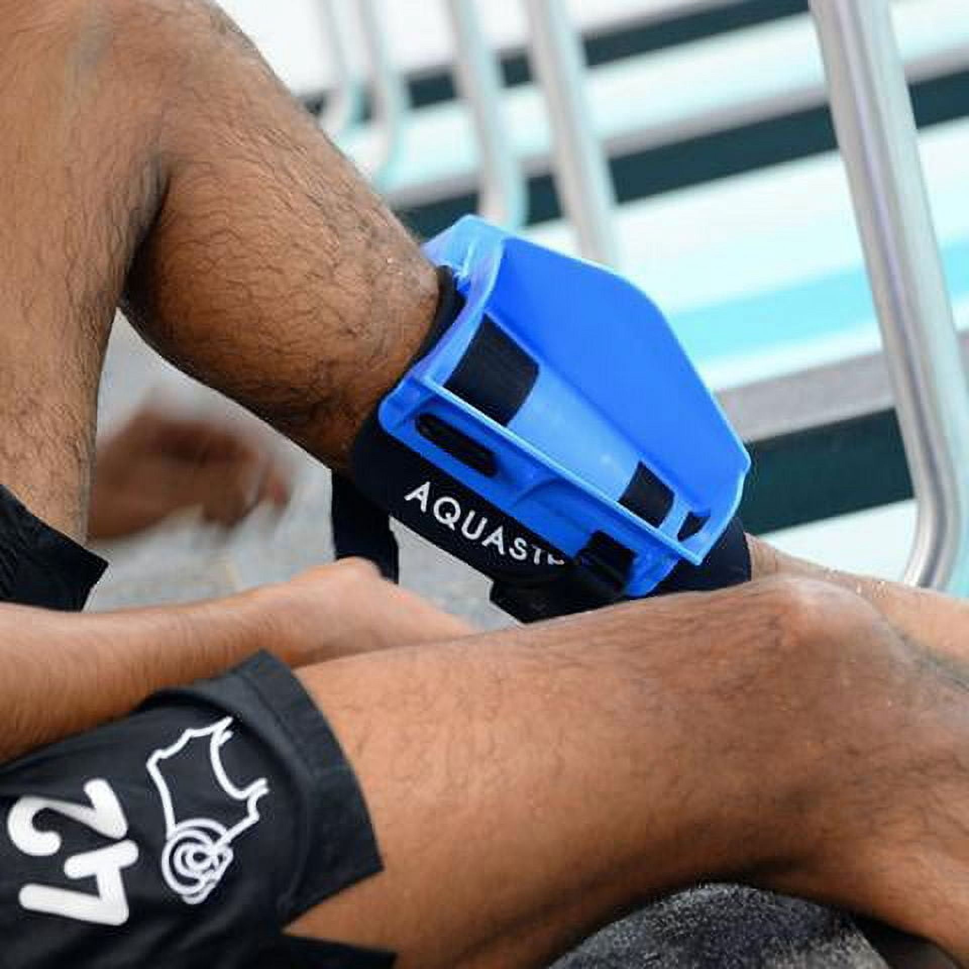 Aquastrength Resistance Aquatic Blue Fins - Drag Resistance Pool Exercise Equipment for Lower Body