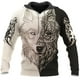 thumbnail image 3 of Sudadera con capucha con estampado 3D de lobo para hombre, moda de primavera y otoño, unisex, informal, chaqueta, ropa de calle, abrigo, 4XL, 3 of 4