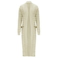 thumbnail image 4 of Sakmal Duster Cardigan Sweaters Womens Thickened Comfy Warm Open Front Cardigan Long White Sweater Coat with Pockets, 4 of 6