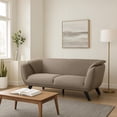 thumbnail image 6 of Benjara Naeli 86" Sofa- Compact Modern Design- Plush Brown Linen Upholstery, 6 of 7