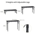 thumbnail image 2 of Mesa plegable Anbte de aluminio ajustable 88 x 40 cm, negra, 2 of 9