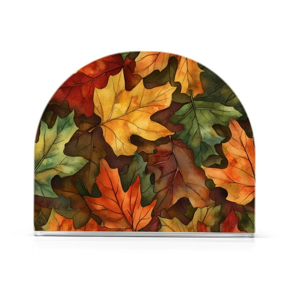 Yayeee Napkin Holder for Table Kitchen Paper Tissue Organization, Colorful Autumn Leaves
