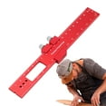 thumbnail image 3 of Woodworking Ruler, Pocket Metal Slide Stop Marking Ruler, Measuring Tools and Scribing Rulers, Square Ruler for Marking and Measuring, 3 of 9