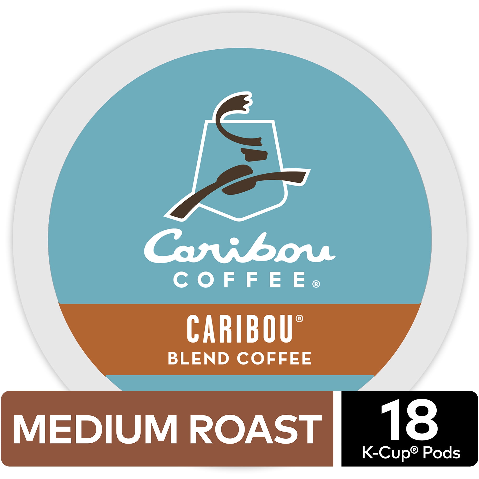 Caribou Coffee Caribou Blend KCup Pods, Medium Roast, 18 Count for
