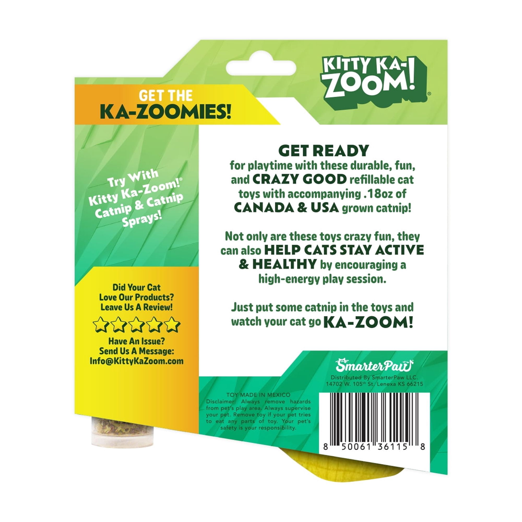 Kitty Ka Zoom Catnip Fish Toy 2 Pack