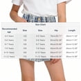 thumbnail image 4 of Girls Denim Skort, Elastic Waist Casual A-Line Skirt with Built-In Shorts and Pockets, Everyday Playwear for School and Weekend Outings, 4 of 7