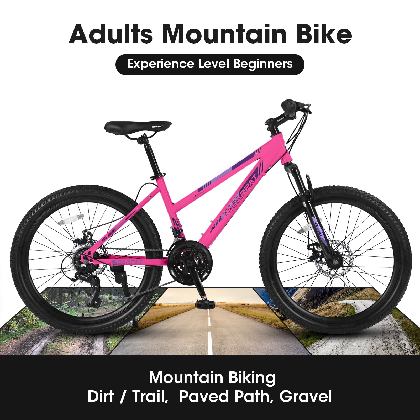 Mercury100 Powerful Dual Disc Brake Women's 26" Mountain Bike