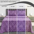 thumbnail image 6 of LUX Décor Paisley King Sheet Set – 6 Piece Ultra-Soft Microfiber Bed Sheets with Flat Sheet, 16 Inches Deep Pocket Fitted Sheet & 4 Pillowcases, Breathable, Bedroom Decor, Oeko-TEX – Purple, 6 of 7