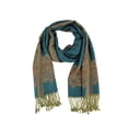 thumbnail image 3 of Paskmlna Border Pattern Double Layered Reversible Woven Pashmina Shawl Scarf Wrap Stole #05, 3 of 4