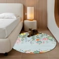 thumbnail image 2 of Round Rug 4Ft Washable Non-Slip, Easter Circle Area Rugs for Living Room Bedroom, Spring Eggs Eucalyptus Branch Floral Wooden Indoor Floor Mats Carpet Runner for Home Decor Aesthetic, 2 of 8