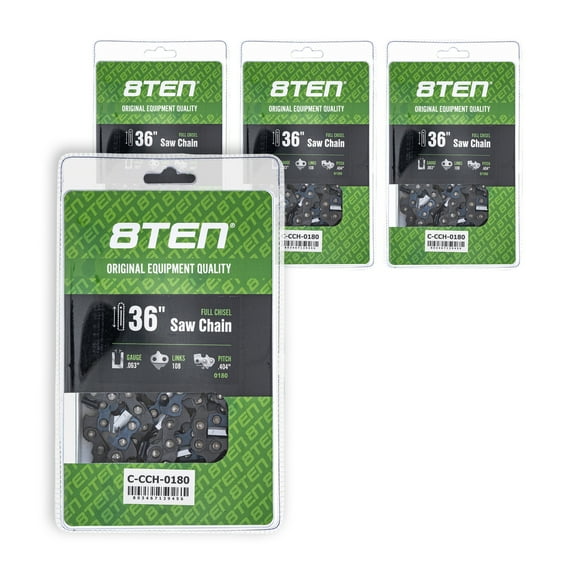 Full Chisel Chainsaw Chain 36 inch .063 .404 108DL for Stihl 46RS108 4 Pack 810-CCC2302H