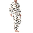 thumbnail image 2 of Cauagu Cow Print Men's Long-Sleeve Pajama Set,Soft Button-Front 2Pjs for Men Long Sleeve Men’s Sleepwear-X-Large, 2 of 7