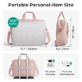 thumbnail image 4 of BAGSMART 17.3" Laptop Bag Briefcase, Computer Messenger Bag, Business Work Travel Laptop Shoulder Bag, Carrying Handbag Laptop Sleeve Case for Women & Men, Quilted Pink, 4 of 6
