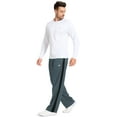 thumbnail image 5 of Tyhengta Mens Pants Athletic Open Bottom Running Pants Mesh Mens Sweatpants with Pockets Grey/Black 2XL, 5 of 7