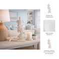 thumbnail image 5 of Coastal Stacked Turtle Figurine for Home and Bathroom Decor - Sea Life Sculpture for Shelf or Coffee Table Display - Nautical Accent Ornament for Living Room, Office, Study, and Mantel - 16", White, 5 of 12