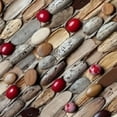 thumbnail image 6 of HAOXIT Christmas Tree Tablecloth Rustic Xmas Tree Red Berry Holiday Wooden Round Table Cloth Protector Proof Table Cover Grey Brown 31-35, 6 of 8