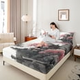 thumbnail image 4 of Castle Fairy Watercolor Scenery Full Size Sheets,Japanese Style Bed Sheets, 4 of 7