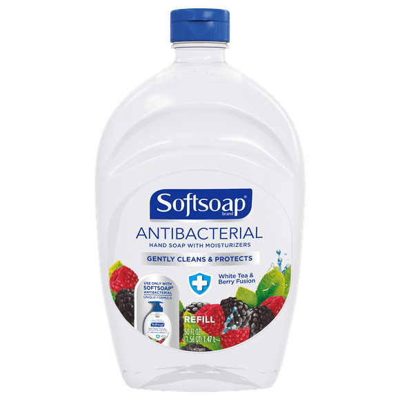 Softsoap Antibacterial Liquid Hand Soap Refill White Tea & Berry Scented Hand Soap 50 Ounce