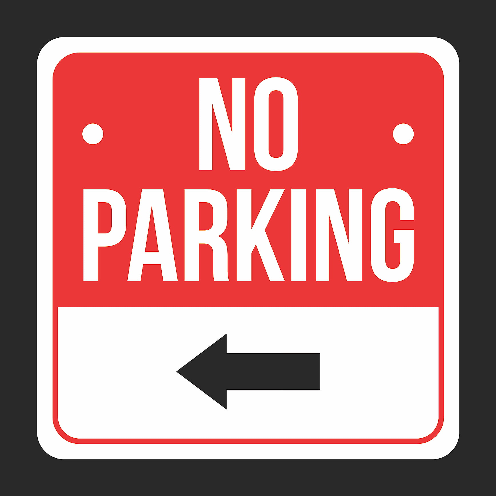no-parking-print-black-white-and-red-with-left-wards-arrow-plastic