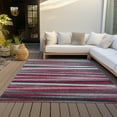 thumbnail image 6 of Addison Rugs Chantille Indoor/Outdoor Transitional Stripes Burgundy Washable Rectangle Rug, 3' x 5', 6 of 6