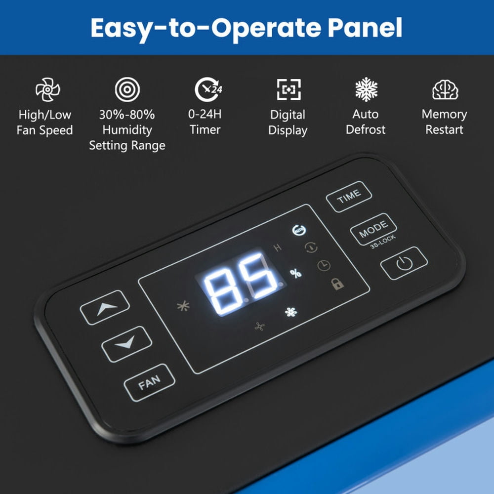 YYAo Dehumidifier Small Dehumidifiers,215 Pints 8000 Sq.Ft Commercial Dehumidifier For Home and Basement with 24H Timer-Blue