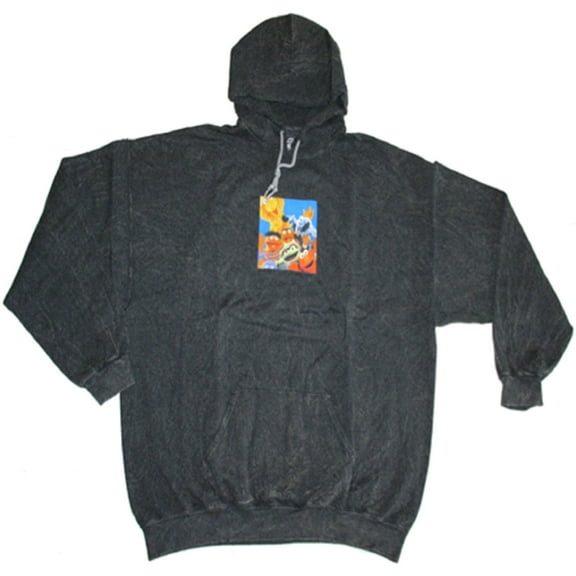 Sesame Street Men's Heather Dark Gray Hoodie (Small)