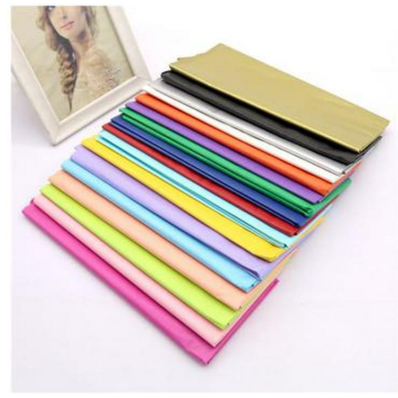 100pcs Bulk Colored Tissue Wrapping Paper Sheets Bouquet Wrapper Origami Kit for Packaging Floral Arrangements Kids DIY Crafts 25 x 20 inch