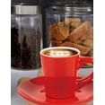thumbnail image 3 of Bene Casa 9-Piece Red Espresso Demitasse Cup and Saucer Set with Stand, 3 of 7