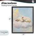 thumbnail image 4 of Stupell Industries Contemporary Sleeping Sheep on a Cloud Black Floating Frame Canvas Art, 17 x 21, by The Prints Vibe, 4 of 8