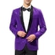 thumbnail image 1 of CHAQUETA DE DEPORTE CON LENTEJUELAS INSPIRE CHIC PARA HOMBRE, CON SOLAPA DE CHALECO, DE UN BOTÓN, BRILLANTE, MORADO, PARA BODA, 1 of 7