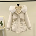 thumbnail image 5 of Gamivast Sherpa Lined Jacket for Women Fuzzy Hooded Zip up Fleece Coats with Pockets Oversized Drawstring Waist Jackets Winter Warm Raglan Long Sleeve Outerwear, 5 of 6