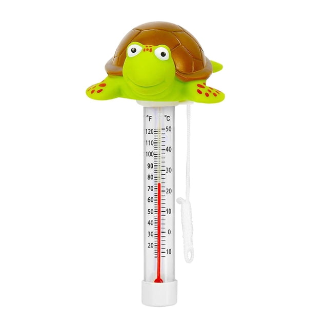 Termómetro flotante para piscinas: de -10 degreeC a 50 degreeC (de 10 degreeF a 120 degreeF) para estanques, jacuzzis y baños. Tortuga