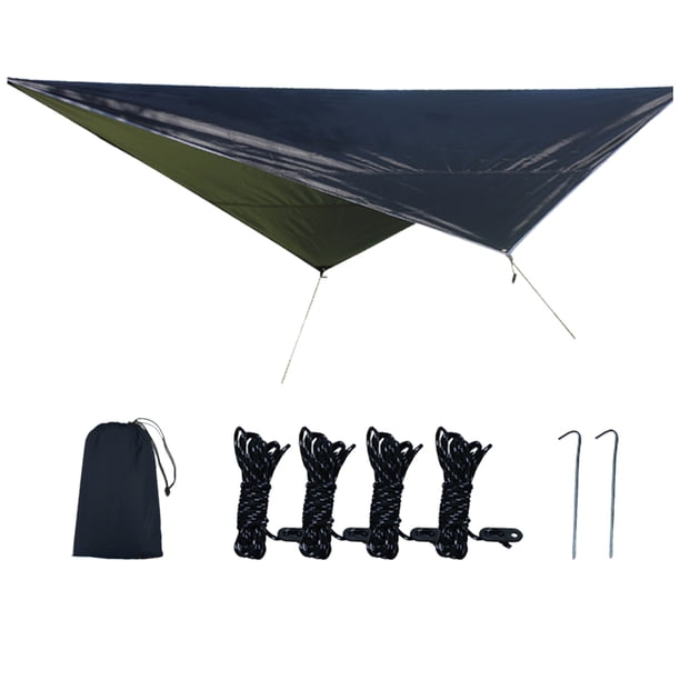 Tienda de campaña para moscas, toldo de vela, impermeable, para lluvia resistente a los rayos UV Meterk Negro