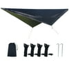 Fly Tent Tarp Sail Canopy Waterproof Rain Fly Sun Shade Resistant Camping Shelter With Pegs Rope Storage Bag For Outdoor Patio Garden Backyard Activities 10.5 X 8.2 Ft