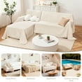 thumbnail image 4 of Dyfun Boho Reversible Loveseat Cover - Pet-Proof Chenille Sofa Protector & Decorative Throw for 2-Cushion Couches, 71"x118", 4 of 7