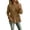 Brown, variant on Womens Fall Tops Casual Loose Long Sleeve Ruffle Cuffs Shirts Fashion Drawstring Crew Neck Peplum Blouses