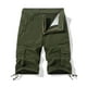 thumbnail image 1 of pstuiky Hombres bajos, Pantalones cortos cargo casuales de moda para hombre, con bolsillos y botones, cintura elástica Pantalones cortos de entrenamiento, 1 of 3