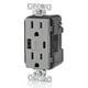 thumbnail image 2 of Cargador de pared USB Leviton tipo A y tipo C T5633-GY gris, 2 of 4