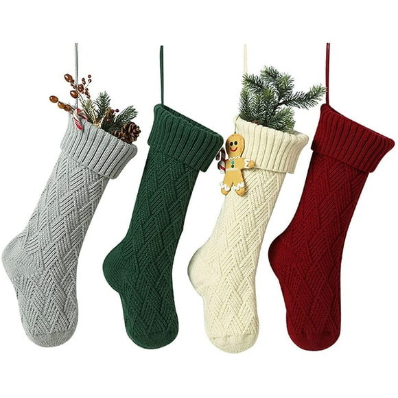 XINQIHANG 18icnch Christmas Stockings for Family Holiday Decorations (18inch-4color)